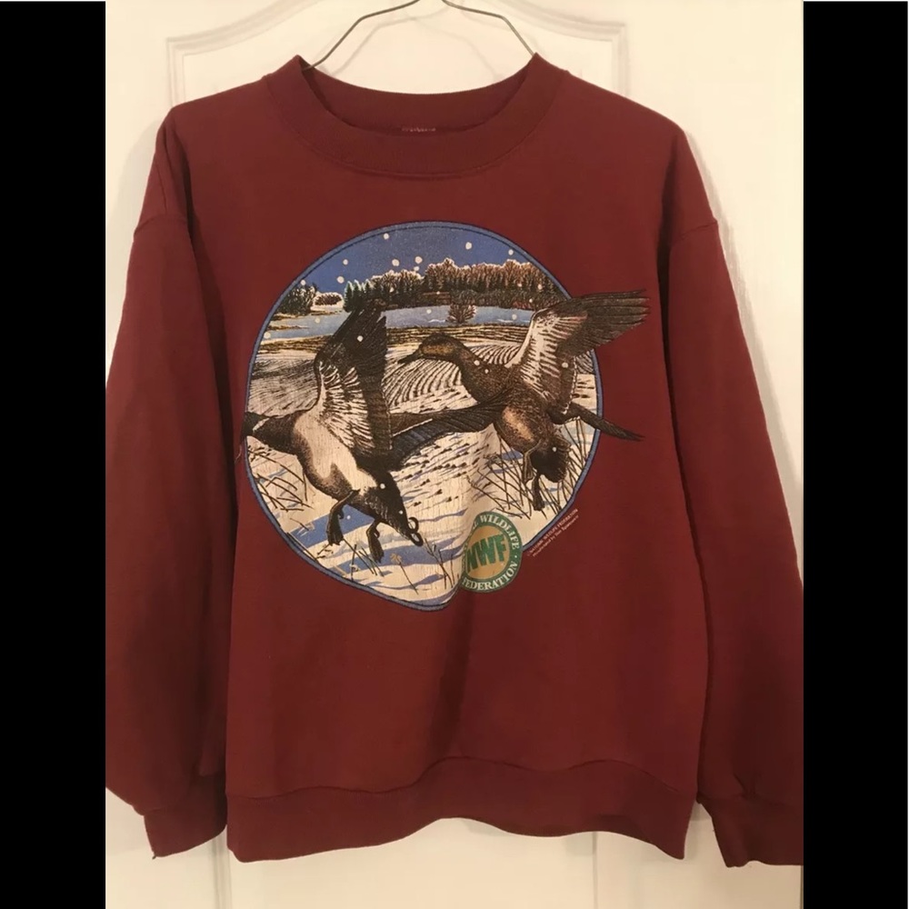 Vintage NWF large red sweatshirt duck